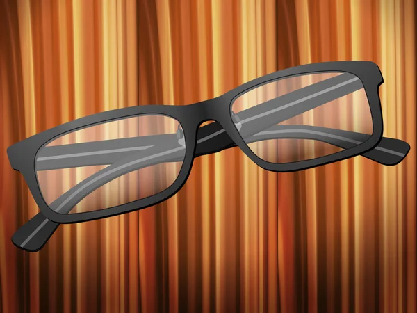 Óculos na mesa de madeira — Vetor de Stock