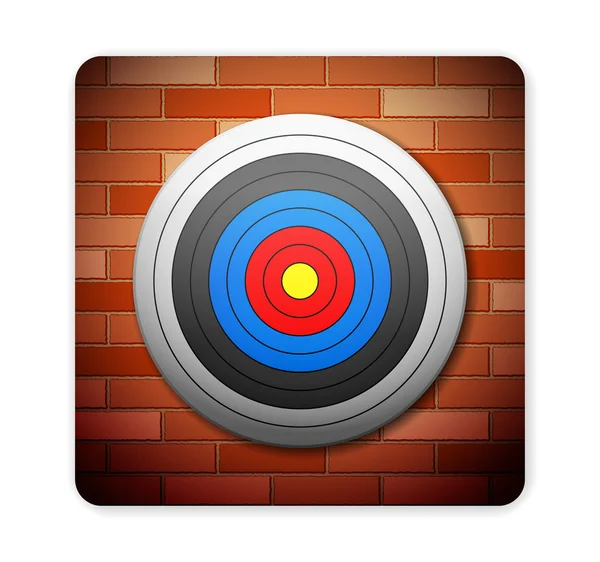Brick and target icon — Stock Vector
