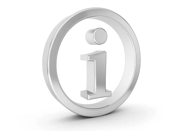 Silver info symbol — Stockfoto