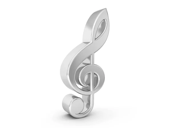 Symbole de note de musique argent — Photo