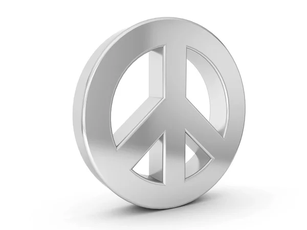 Silver peace symbol — Stock Photo, Image