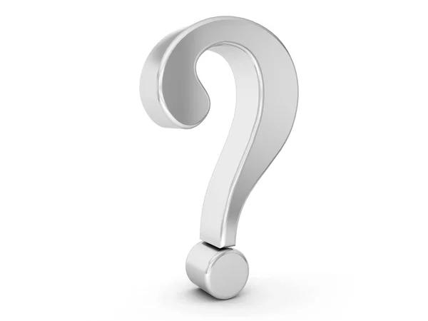 Silver question symbol — Stock Photo, Image