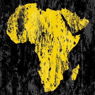 Grunge Afrika harita