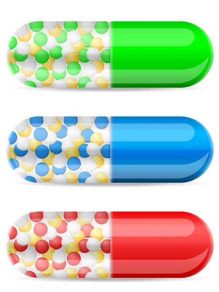 Pastillas de cápsulas — Archivo Imágenes Vectoriales