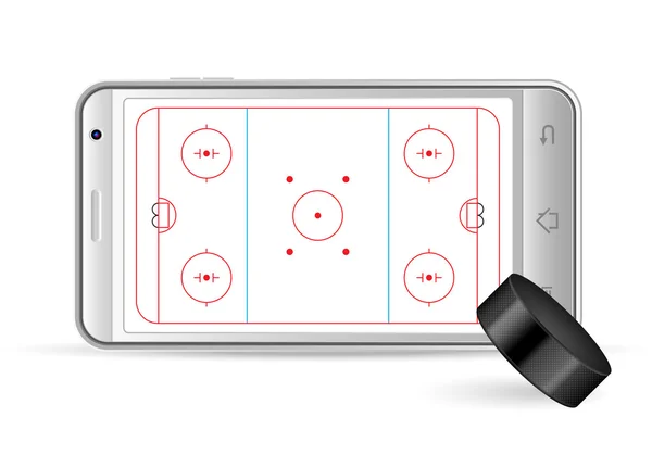 Smart phone hockey — Stock Vector