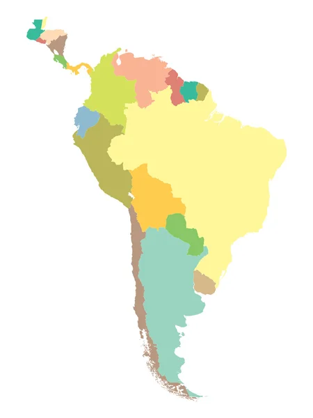 Mapa político América do Sul — Vetor de Stock