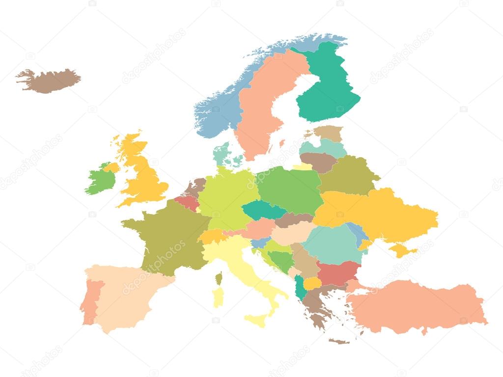 political map Europe