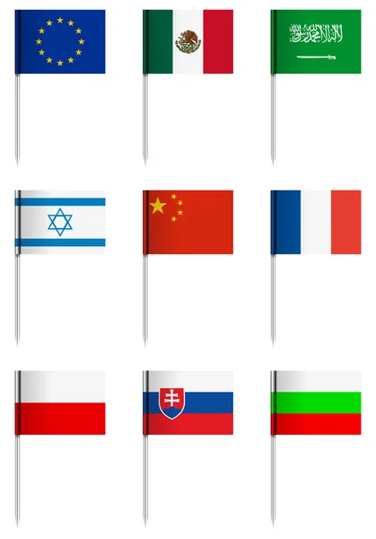 Nationalflagge gesetzt — Stockvektor