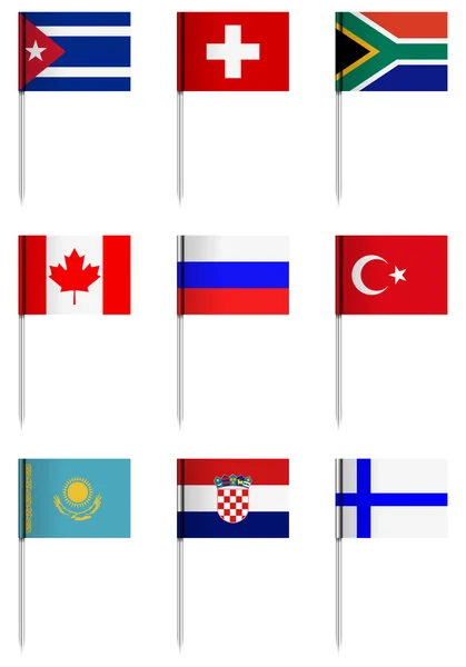 Національний прапор набір — стоковий вектор