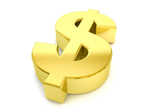 Gold dollar symbol — Stock Photo, Image