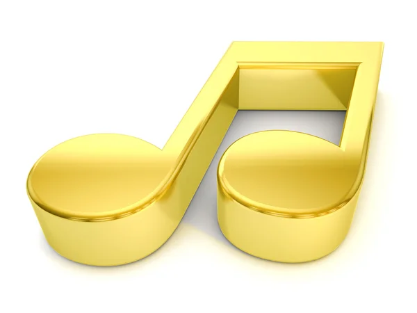 Gold music note symbol — Stock Photo, Image