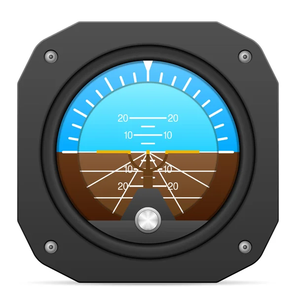 Flight instrument attitude indicator — Stock Vector