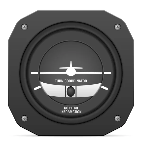 Coordinador de giro del instrumento de vuelo — Vector de stock