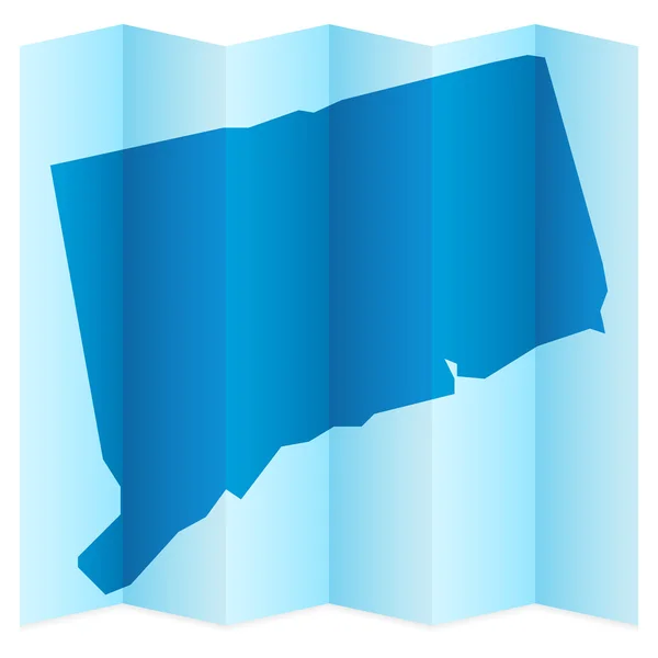 Mappa del Connecticut — Vettoriale Stock