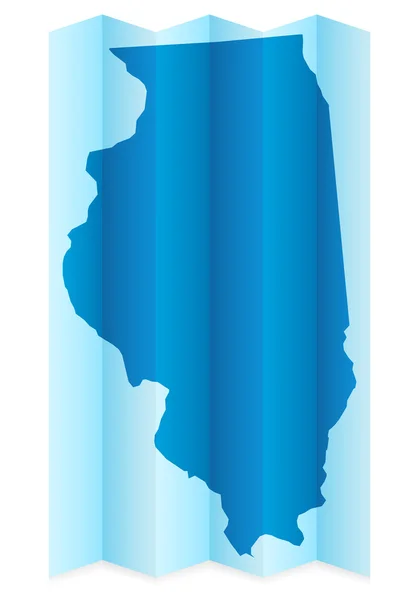 Illinois map — Stock Vector