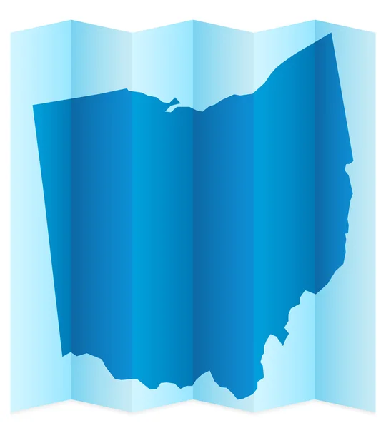 Ohio mapa — Archivo Imágenes Vectoriales