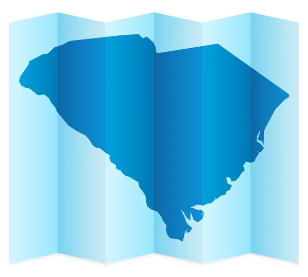 Mappa Carolina del Sud — Vettoriale Stock