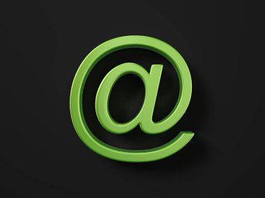 Car paint email symbol on a black background. 3d illustration.