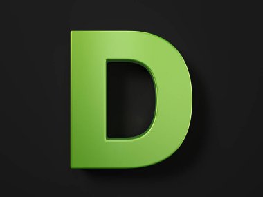 Siyah arka planda araba boyası D harfi. 3d illüstrasyon.