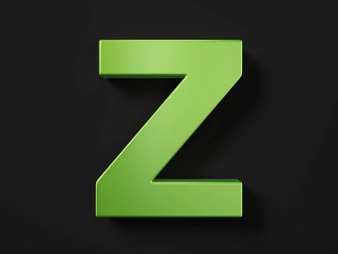 Siyah arka planda Z harfli araba boyası. 3d illüstrasyon.