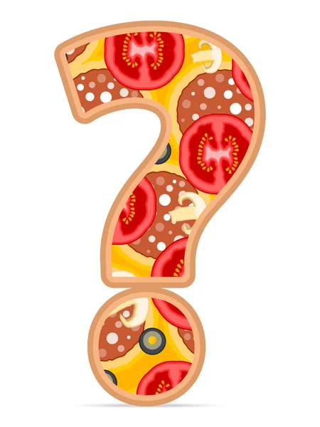 Pizza kérdés szimbólum — Stock Vector