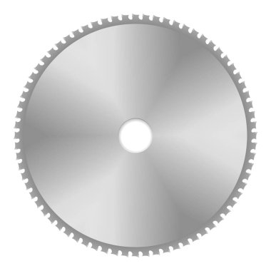 Beyaz arka planda testere bıçağı var. Vektör illüstrasyonu.