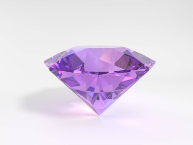 Beyaz bir arka plan üzerinde elmas. 3D çizim.