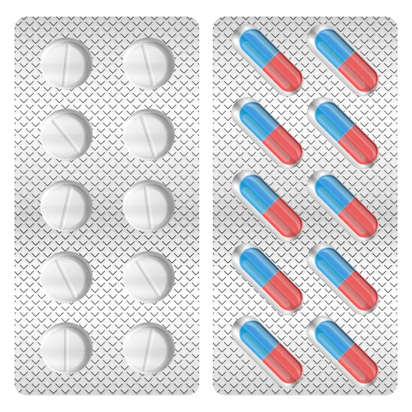 Blistry tabletek — Wektor stockowy