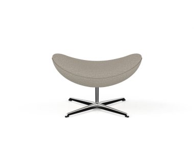 Beyaz arka planda bir tabure. 3d illüstrasyon.