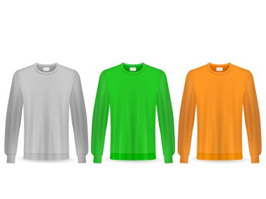 Sweatshirt set on a white background. Vector illustration.