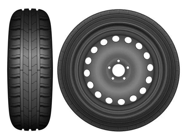 Araba tekerlek lastiği — Stok Vektör