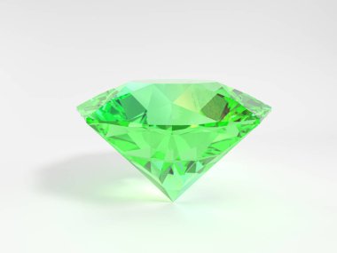 Beyaz bir arka plan üzerinde elmas. 3D çizim.