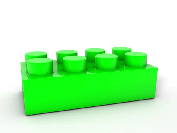 Lego blocco verde — Foto Stock