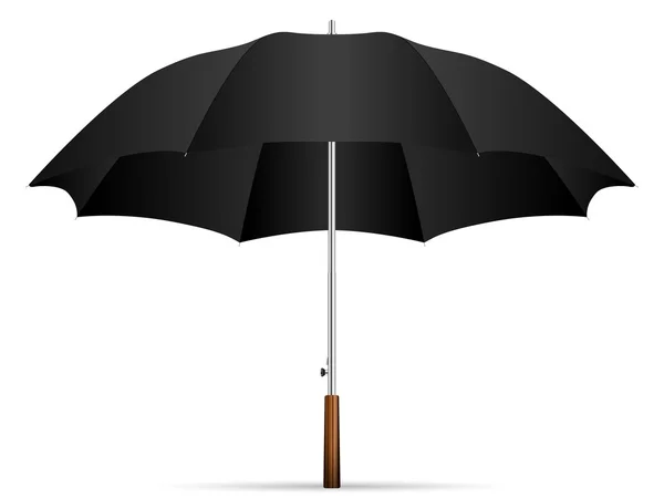 Μαύρη ομπρέλα σε λευκό φόντο — Διανυσματικό Αρχείο