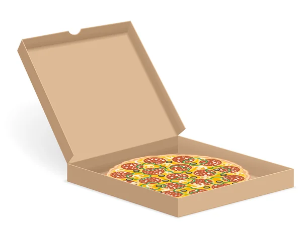 Pizza en caja — Archivo Imágenes Vectoriales