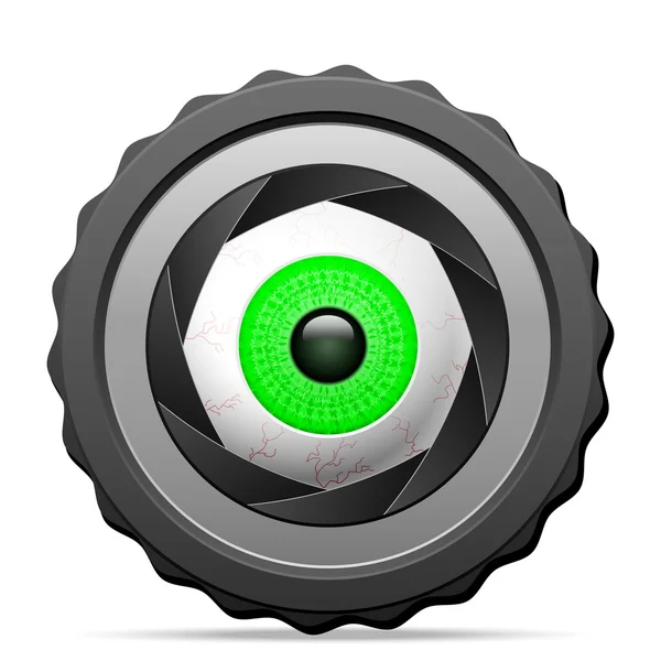 Foto camera oog — Stockvector