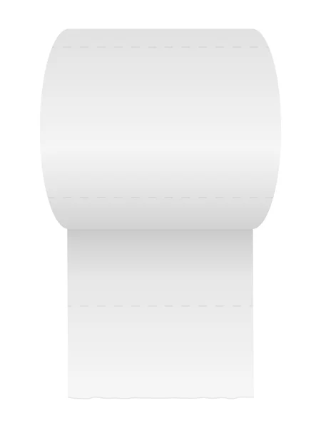 Carta igienica su un bianco — Vettoriale Stock