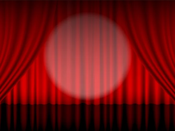 Theater curtain red — Stock Vector