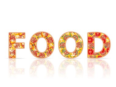Yiyecek pizza metin