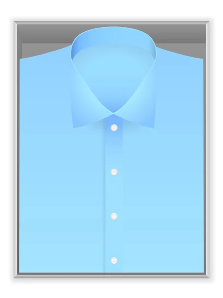 Chemise bleue en boîte — Image vectorielle