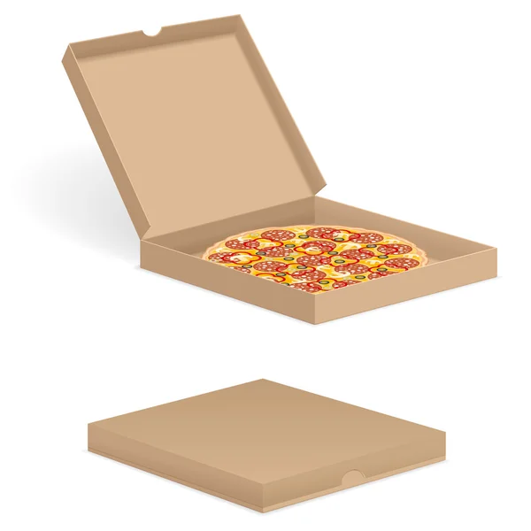 Pizza în cutie — Vector de stoc