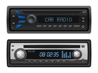 Car radio set clipart