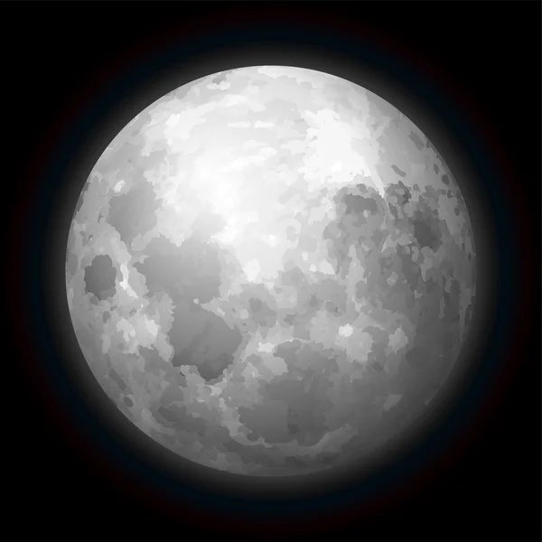 Fase lunar en el cielo negro . — Vector de stock