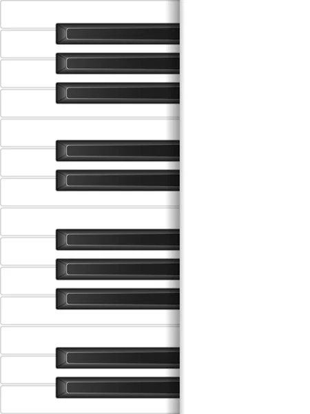 白のピアノのキー — ストックベクタ