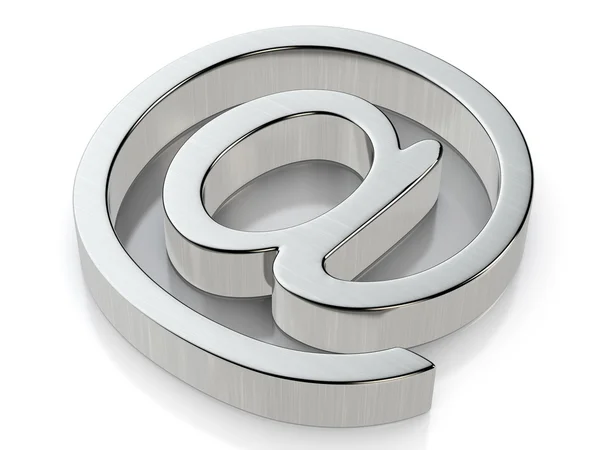 Metallic email symbol — Stock Photo, Image