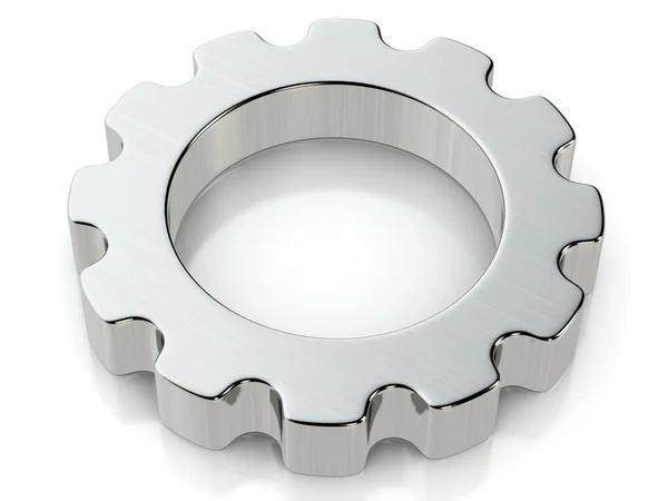 Metallic gear symbol — Stock Photo, Image