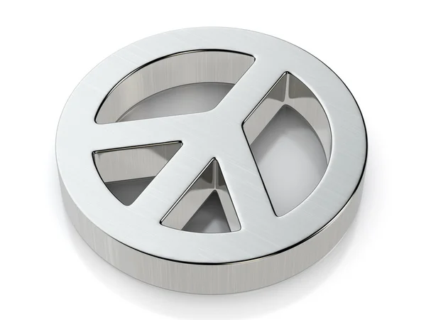 Símbolo de paz metálico — Fotografia de Stock