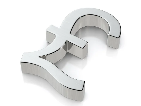 Metallic pound symbol — Stock Photo, Image