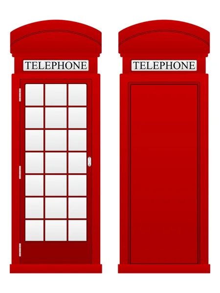 Телефонна коробка на білому — стоковий вектор