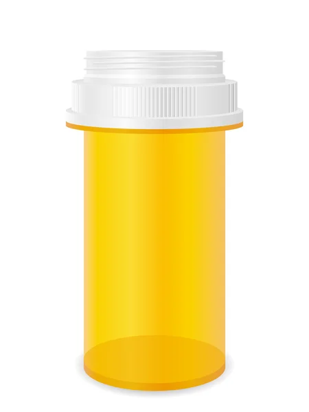 Pill bottle on white — Stock Vector